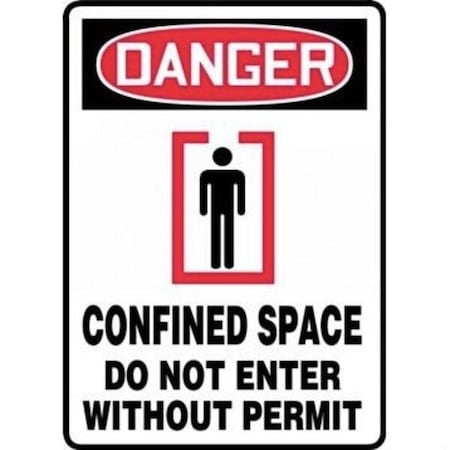 Accuform OSHA DANGER SAFETY SIGN CONFINED MCSP049VP MCSP049VP